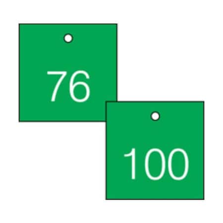 Accuform Engraved Numbered Tags, HS-Laminate, 4-3/4 in W, 25 PK TDG373GN